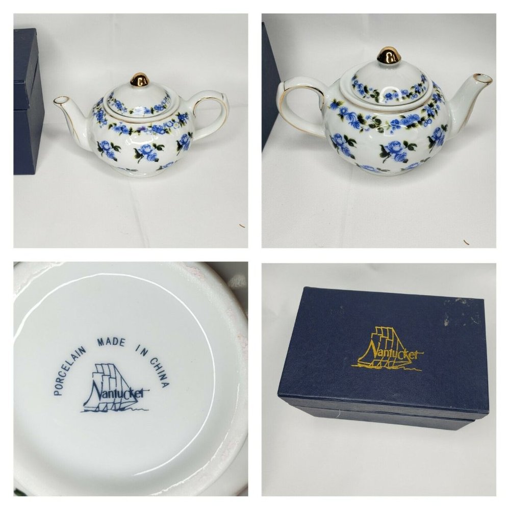 Antique Porcelain Nantucket Home Mini Tea Pot